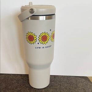 Life is Good Sunflower Tumbler - Gray